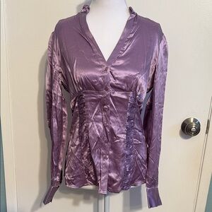 INC International Concepts Lavender Silk Blouse
